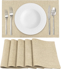 Jute Table Mat Set - Beige - 99 Bedding Store