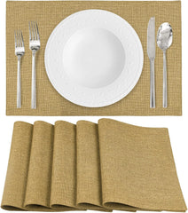 Jute Table Mat Set - Dark Beige - 99 Bedding Store