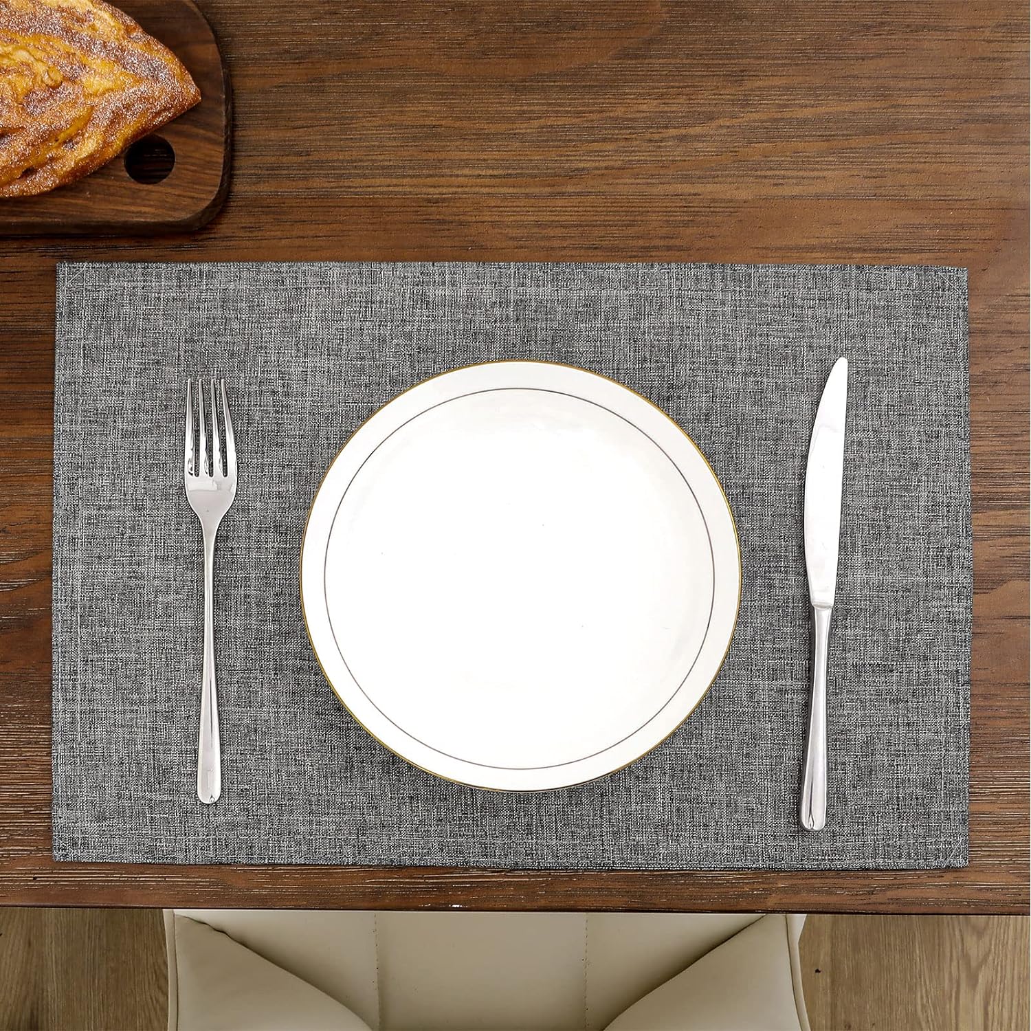 Jute Table Mat Set - Grey - 99 Bedding Store