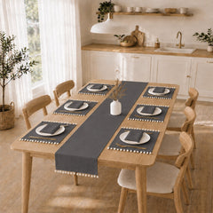 Luxury Cotton Dinning Set With Cute Pom poms