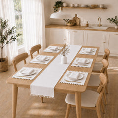 Luxury Cotton Dinning Set With Cute Pom poms