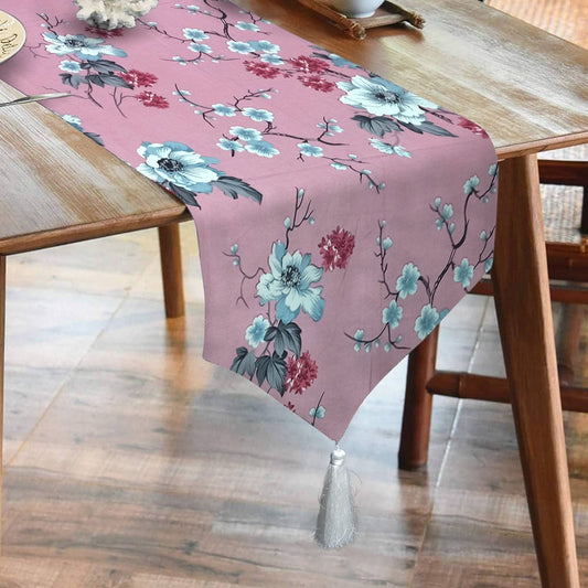 Printed CottonRe Revrsable Dinning Set - New Rose Garden Pink