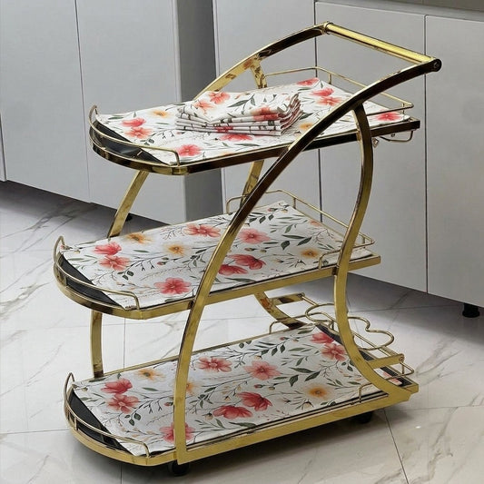 Printed Tea Trolley cover 9 Pcs Set- Summer Fresh