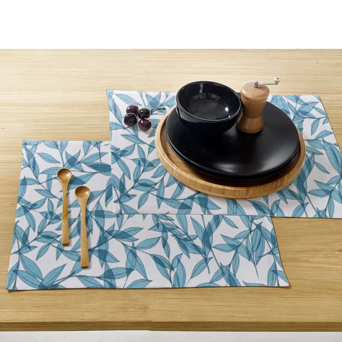 Waterproof Cotton Reversible Dinning Set - Green Leaf - 99 Bedding Store