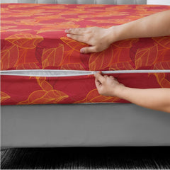 100% Cotton Printed Zipper Mattress Cover -