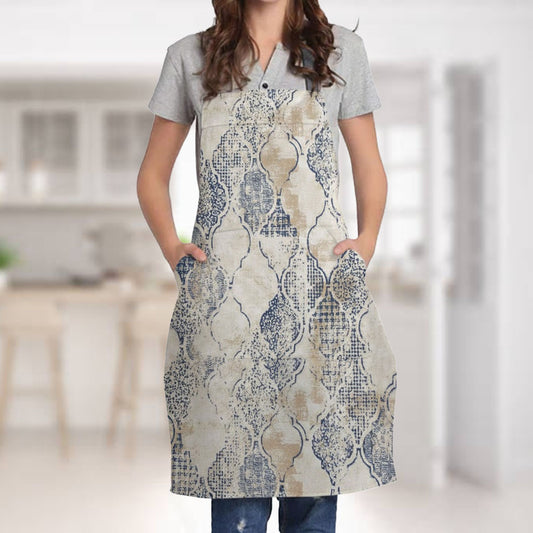 100% Cotton Waterproof Apron For Kitchen - Sequence Ankara