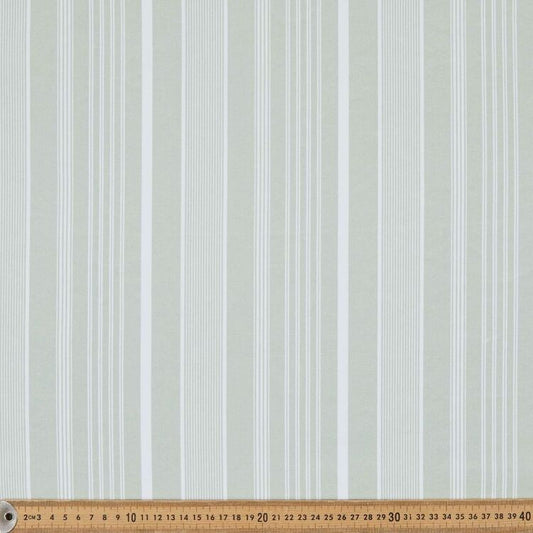 GREEN STRIP PRINTED BLACKOUT CURTAIN - 99 Bedding Store