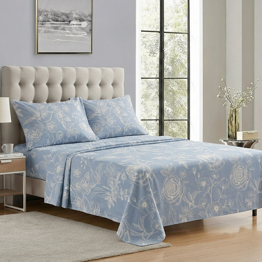 Bloom field Printed Double Bed sheet
