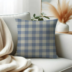 1 pc Blue Checked Cushion Cover