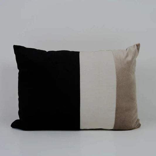 Cabana Strip Cushion Cover Beige and Black