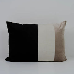 Cabana Strip Cushion Cover Beige and Black (30X45CM) - 99 Bedding Store