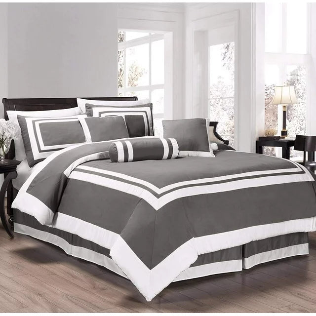 Luxury Ritch Cotton Hotel Style Duvet Cover Set - Black and White - 99 Bedding Store