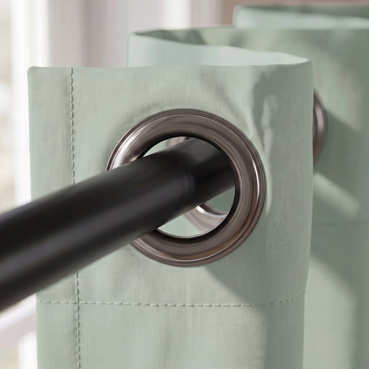 2 PC Plain Dyed Eyelet Curtains with lining- Sage Green