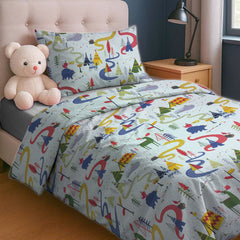Printed Kids Duvet Cover Set - The Safari