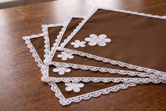 Luxury Cotton Dinning Set With Cute Lace - Brown
