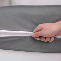 100% Cotton Zipper Mattress Cover - Charcoal Grey