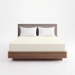 100% Cotton Zipper Mattress Cover - Off White