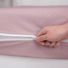 100% Cotton Zipper Mattress Cover - Rose Wood
