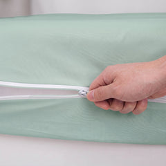 100% Cotton Zipper Mattress Cover - Sage Green