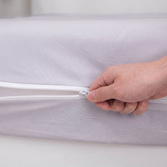 100% Cotton Zipper Mattress Cover - Silver