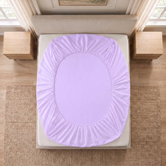Light Lilac Egyptian Cotton Fitted Sheet Set