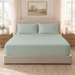 Egyptian Cotton Fitted Sheet Set -Sage Green