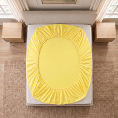Egyptian Cotton Fitted Sheet Set - Yellow
