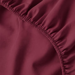 Burgundy Egyptian Cotton Fitted Sheet Set