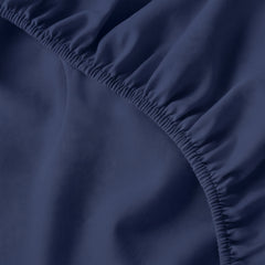 Navy Blue Egyptian Cotton Fitted Sheet Set