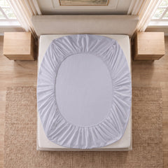 Silver Egyptian Cotton Fitted Sheet Set