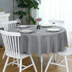 Decorative Cotton Round Tablecloth -Grey