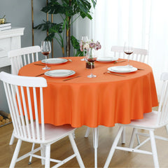 Decorative Cotton Round Tablecloth - Orange