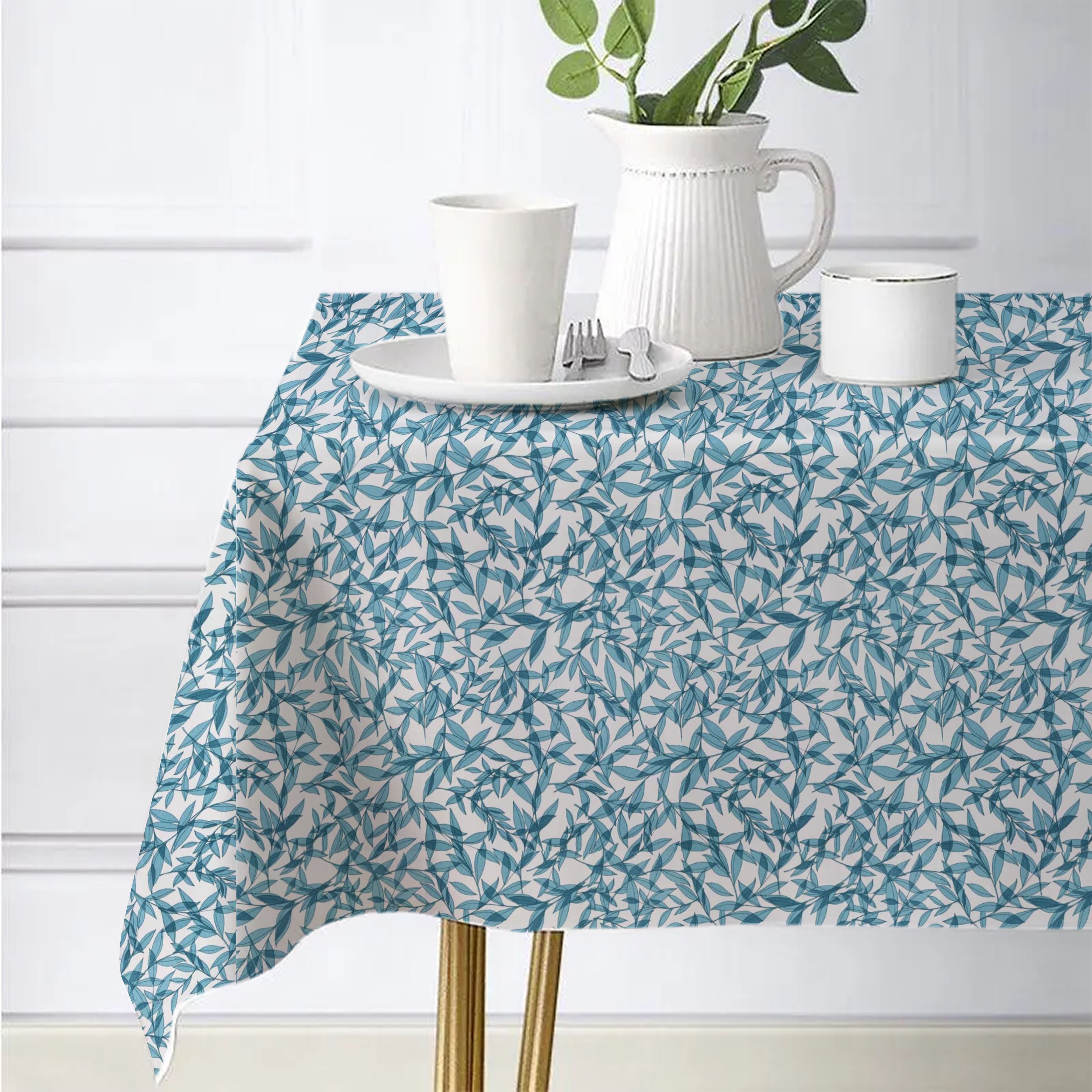 Waterproof Decorative Printed Table cover - Green Leaf - 99 Bedding Store