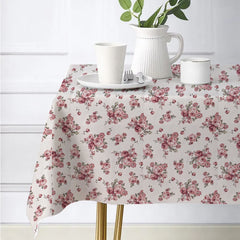 Waterproof Decorative Printed Cotton Table cover - Rose Garden - 99 Bedding Store