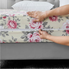 100% Cotton Printed Zipper Mattress Cover -