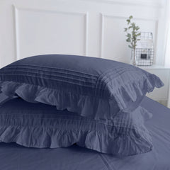 Tc 200 Pack of 2 Princess Pillow Cases With pleated and Ruffles