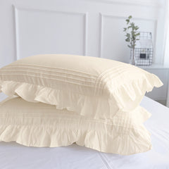 Tc 200 Pack of 2 Princess Pillow Cases With pleated and Ruffles