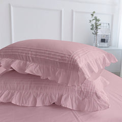 Tc 200 Pack of 2 Princess Pillow Cases With pleated and Ruffles