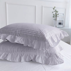Tc 200 Pack of 2 Princess Pillow Cases With pleated and Ruffles