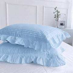 Tc 200 Pack of 2 Princess Pillow Cases With pleated and Ruffles