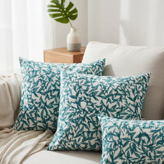 Waterproof printed Cushion Cover Green Leaf