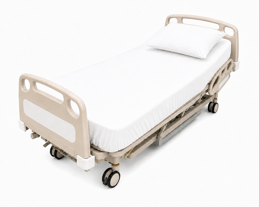 Hospital Cotton Fitted Sheets - White