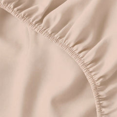 Beige Egyptian Cotton Fitted Sheet Set