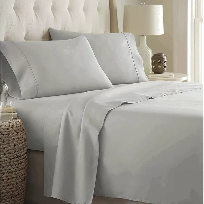 150 TC Plain Cotton Bed sheet Set - 99 Bedding Store