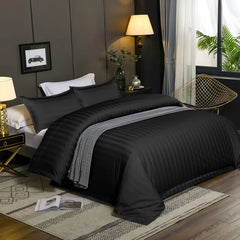 100% Cotton Satin Stripe Duvet Cover Sets