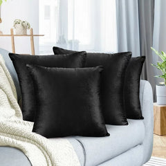 Pack of 4 Nestl Velvet Plain Decorative Cushions - 99 Bedding Store