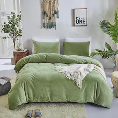 Luxury Plain Velvet Duvet Cover Sets -