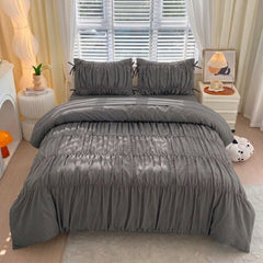 Serenity pinch Pleated Luxury Duvet Set