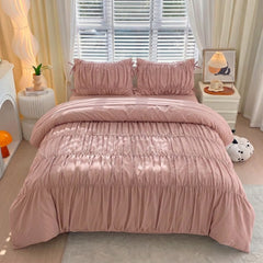 Serenity pinch Pleated Luxury Duvet Set