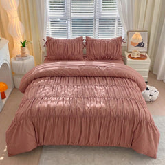 Serenity pinch Pleated Luxury Duvet Set